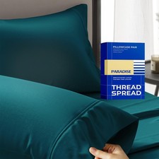 100 Egyptian Cotton Pillow Cases Queen Size Set of 2 Luxury 1000 Series