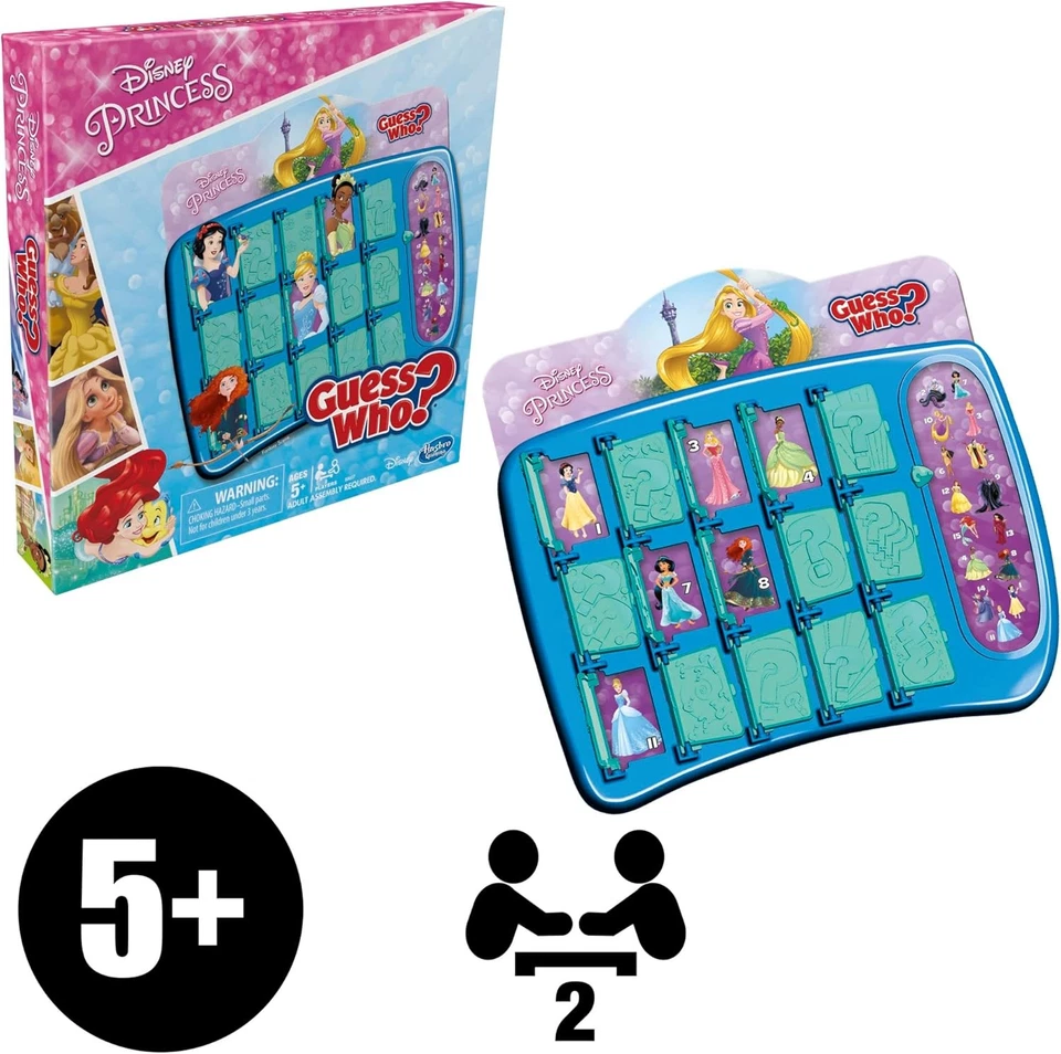 Hasbro Gaming ¿Adivina quién? Disney Princess Edition Juego de Mesa Niños, Divertido Juego para F Foto 4 de 4