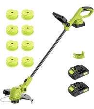 12-inch 20V Cordless String Trimmer with Fast Charger, 2 X 2.0Ah Battery Powered
