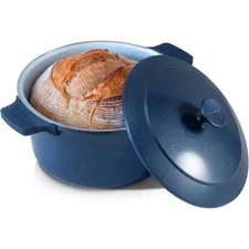 GOTHAM STEEL 5 Qt Ceramic Dutch Oven Pot With Lid, Nonstick Coating – Navy