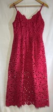 ASTR The Label Fuschia Lace A-Line Midi Dress Size Large