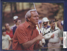 Arnold Palmer Autographed 8x10 Photo Professional PGA Golf Hall of Famer JSA COA