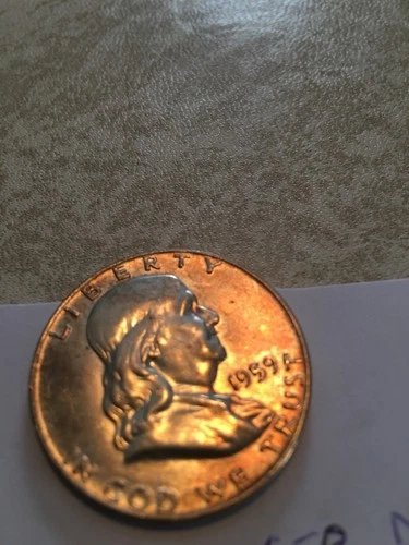 1959 d Franklin half dollar au