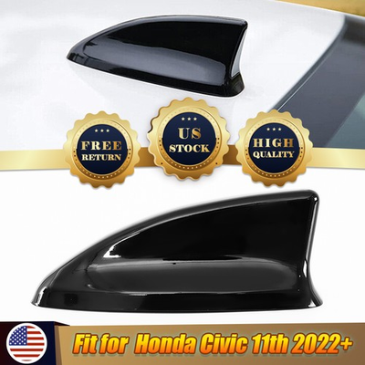 #ad #ad For Honda Civic 2022 2025 Roof Shark Fin Roof Antenna Cover Trim Gloss Black US $18.95