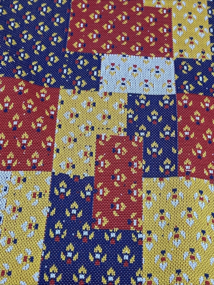 "De colección Años 70 Tejido Elástico 3 yardas X 64"" Ancho Patchwork Retro Flor Americana" Foto 4 de 4