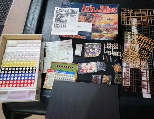 Axis & Allies Vintage Milton Bradley 1987 Board Game Unpunched in Opened Box