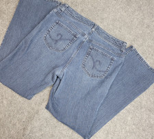 Additions Chicos Jeans Womens 1S Blue Denim Medium Wash Preppy Straight Leg