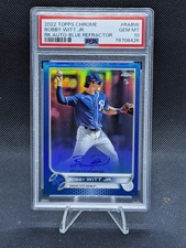 2022 Topps Chrome Bobby Witt Jr Auto PSA 10 Blue Refractor /150 Rookie RC Kansas
