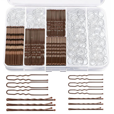 Hanyousheng 400 Stück Haarnadeln Klein Set, Bobby Pins Set, 100 Haarklammern 2In
