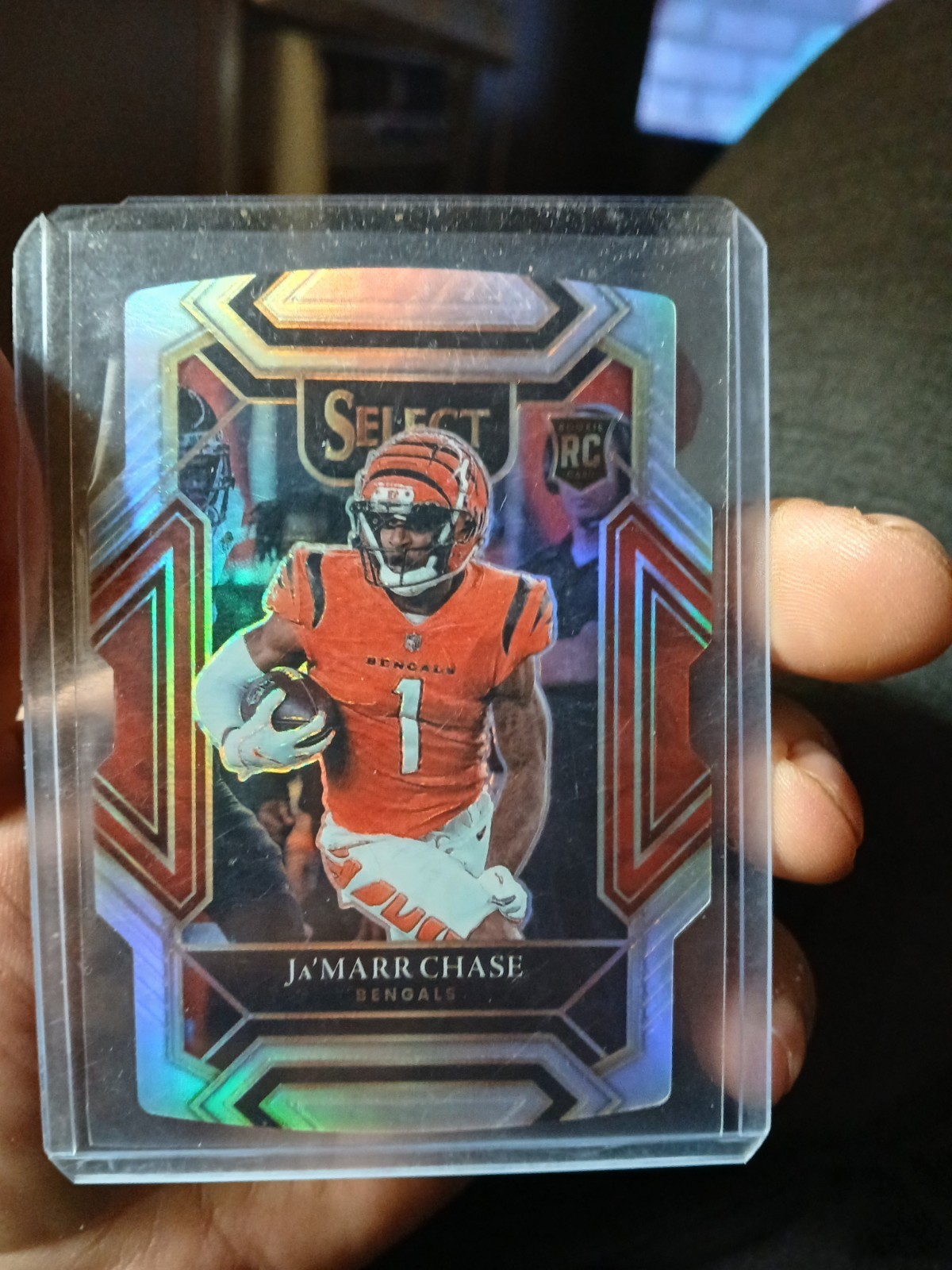 2021 Panini Select - Club Level Ja'Marr Chase #247 Silver Prizm Die-Cut (RC)