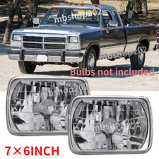 Pair 5x7 7x6 Led Headlights Original Look H4 Plug Fit Dodge D150 D250 D350 Ram