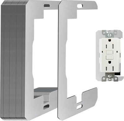 30 Pcs Wall Plate Spacer, Metal Single Gang Flush Fit Device Leveling Plates-...
