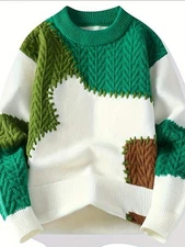 Men's Winter Warm Knit Sweater - Soft High-Neck