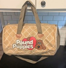 Vintage 1986 Pound Puppy Canvas Duffle Bag Rare 19" Tonka