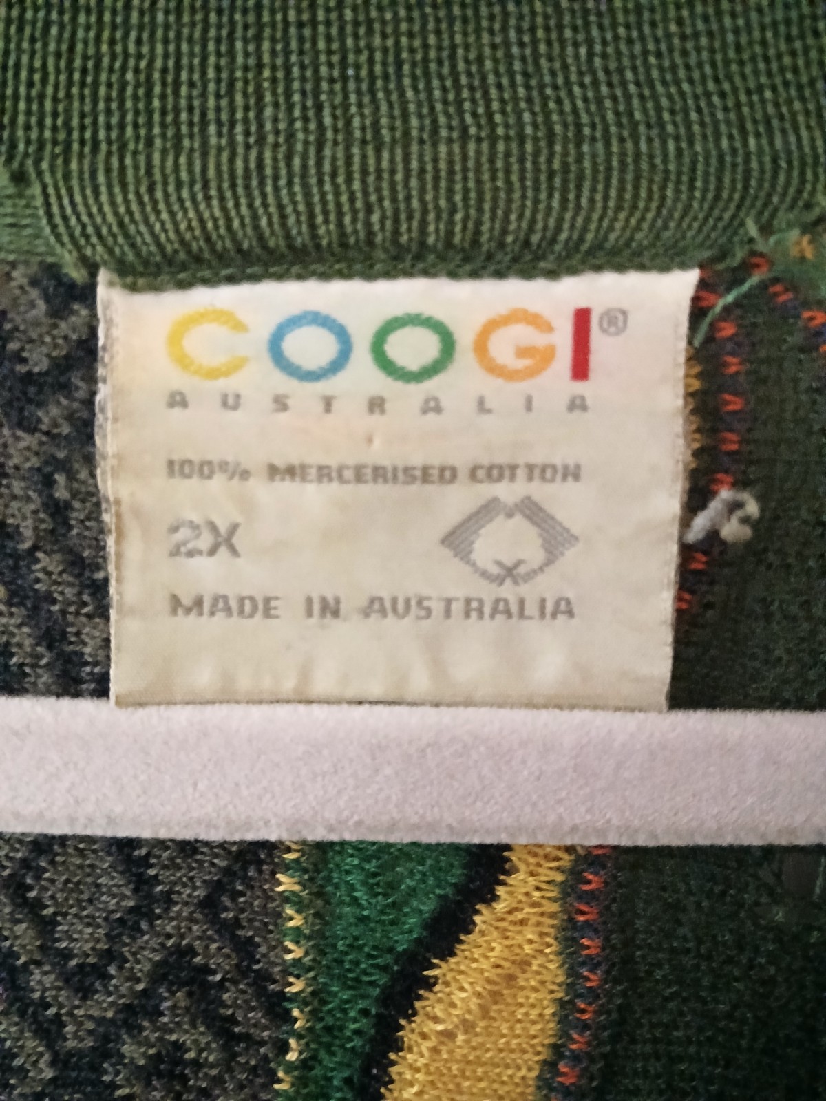 Vintage Coogi Quarter Zip Textured Knit Sweater Size 2XL Rare XXL image 2