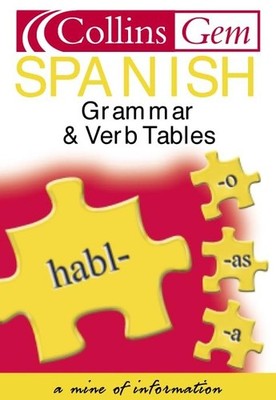 Spanish Grammar and Verb Tables (Collins Gem) Paperback Book The Fast Free