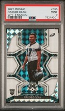 2022 PANINI MOSAIC WHITE #395 NAKOBE DEAN ROOKIE RC 21/25 PSA 9