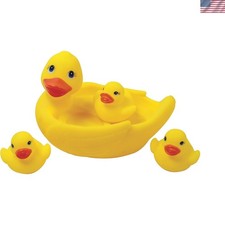 Rubber Baby Bath Animal Family Toy Sets Duck
