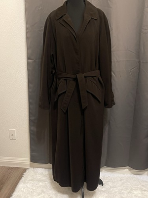#ad Vintage Regent Park Women’s Size 8T Dark Brown Trench Coat W Zip in Coat Liner $37.99