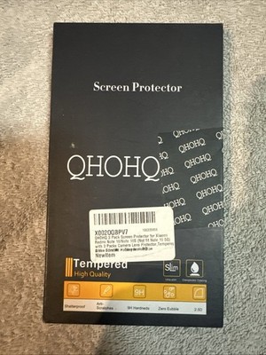 QHOHQ 3 Pack Screen & Lens Protectors For Xiaomi Redmi Note 10/Note 10s