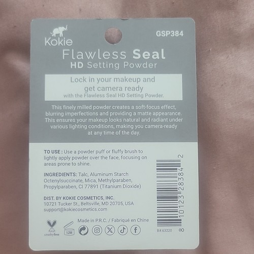 Kokie Flawless Seal HD Setting Powder Matte Cruelty-Free 0.42 oz GSP384 - Picture 2 of 2