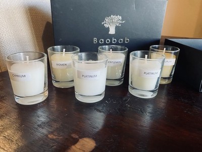 RARE HTF NEW IN BOX BAOBAB COLLECTION 6 PIECE VARIETY SCENTED CANDLE SET *READ*