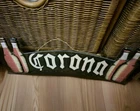 Man Cave Gift Corona Beer Sign 21" Wood Ad Collectible Wall Hanging VTG Aged