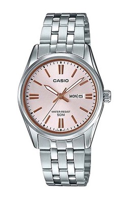 Casio LTP1335D-4AV Women's Standard Stainless Steel Day Date Pink Dial Watch