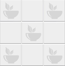 Tile Stickers Kitchen Tile Stickers BOWLS Tile Transfers Vinyl Decals *2 sizes*