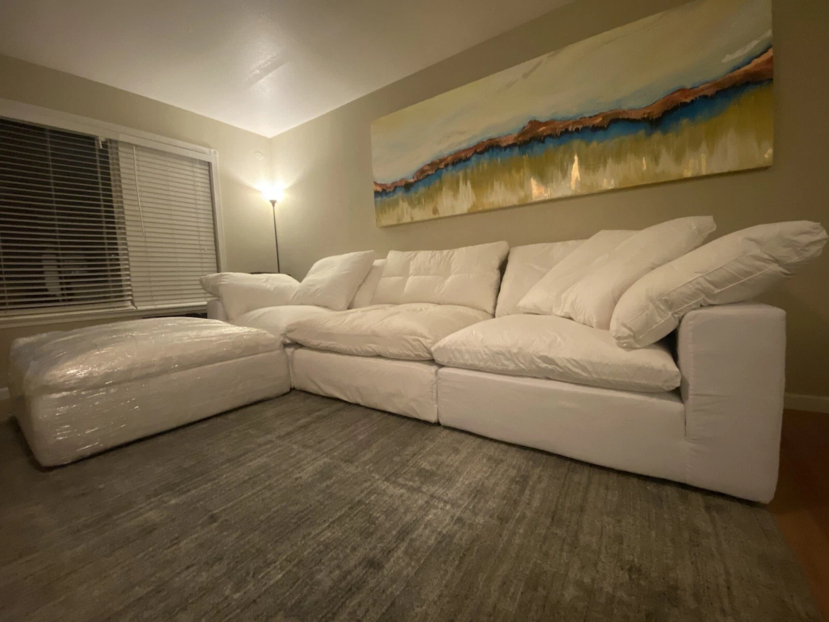 Restoration hardware white cloud couch deals