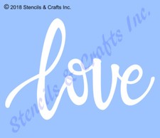 3" LOVE STENCIL LOWERCASE TEMPLATE ART WORD PAINT CRAFT SCRAPBOOK COLOR NEW