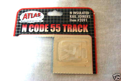Atlas #2091 Plastic Insulating Rail Joiners for N Scale Code 55 Rails
