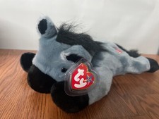 TY Beanie Babies ~ Lefty  ~ Beanie Baby Donkey w/ USA Flag