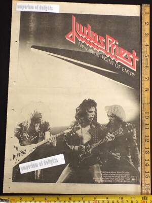 JUDAS PRIEST - Point Of Entry FULL PAGE POSTER SIZED music press advert