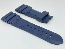 NEW AUTHENTIC PANERAI WATCH 26MM DARK BLUE RUBBER STRAP CAOUTCHOUC OEM