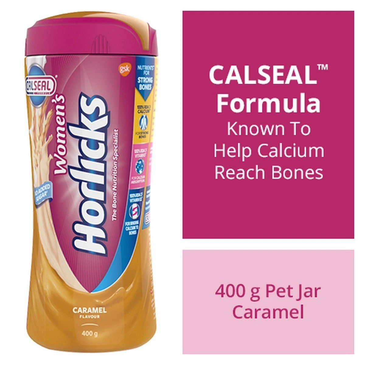 Women s Horlicks Health Nutrition drink 400 g Pet Jar Caramel