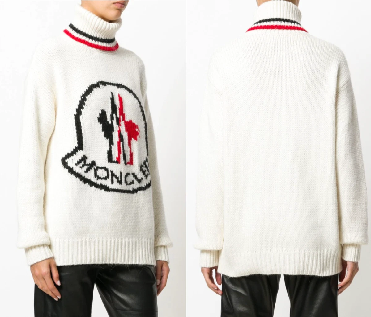 Moncler Gamma Red Cashmere Jumper Sweater Roll Neck Pullover Knit