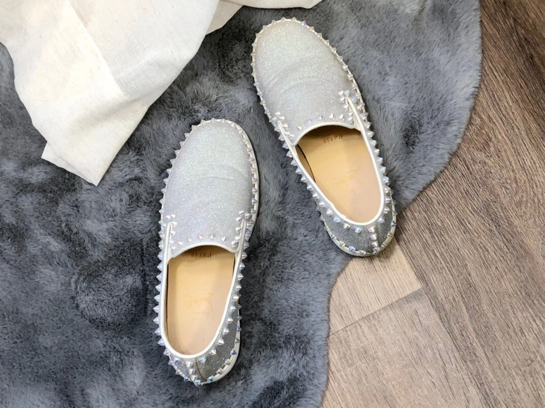 Louboutin clearance studded flats