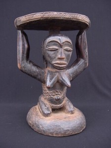 TABOURET LUBA / HEMBA AFRICAN STOOL CONGO – DRC