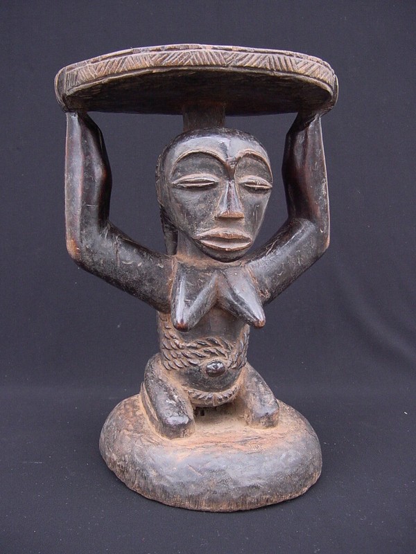 TABOURET LUBA / HEMBA AFRICAN STOOL CONGO – DRC