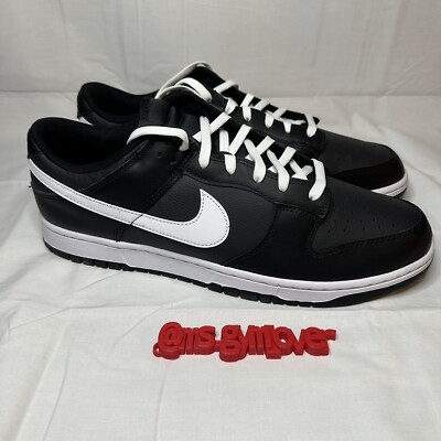 Nike Dunk Low Black Panda Mens Size 7 Retro White Leather (DJ6188-002) Dunk Low  main image 4