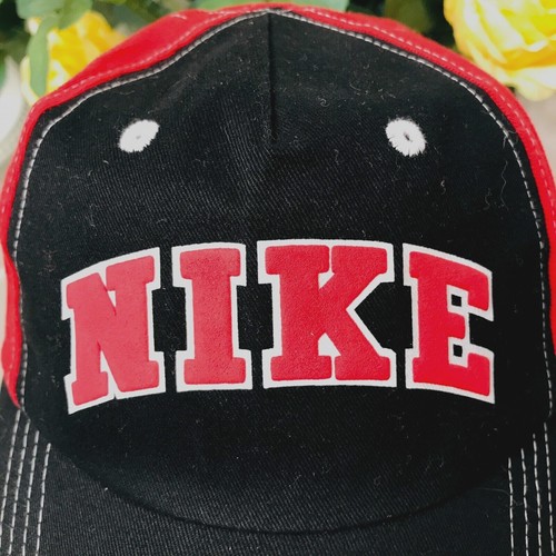NIKE Kids Childs Unisex Black & Red Athletic Sports Baseball Hat Cap Size 4-7 - Picture 5 of 7
