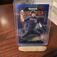 2022 Panini Prizm Draft Picks Prizms Blue Mojo #166 Liam Simon