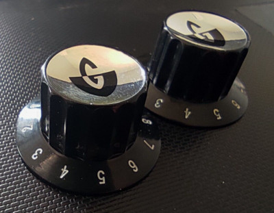 X2 GUILD schwarz black / Chrom Potard Knob Lautstärkeregler / Ton