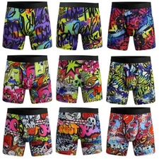 3 Packs Men Boxer Briefs Quick Dry Long Leg Shorts Tagless Soft Trunks Underwear