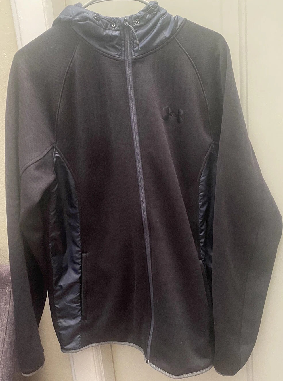 Under Armour Cold Gear Full Zip Hoodie Storm Swacket Jacket Men’s Medium Black
