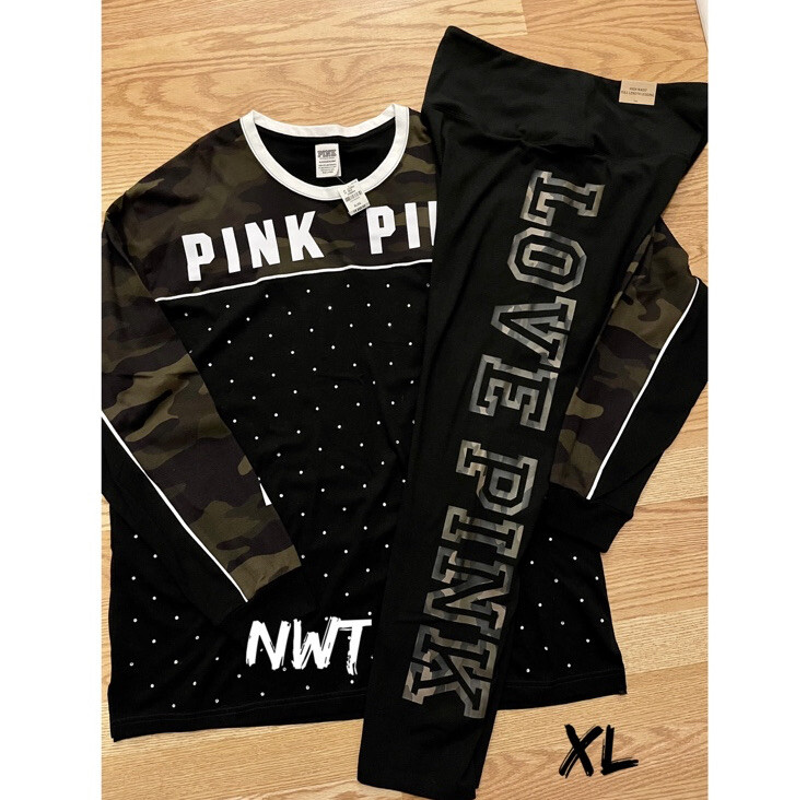 Tee-shirt Victoria's Secret Rose Bling - Col V, Manches Courtes, Neuf Avec étiquettes, Style Embellished