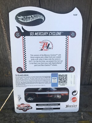 HOT WHEELS RED LINE CLUB 65 MERCURY COMET CYCLONE 1564/3000 Very