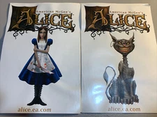 American McGee's Alice 4" X 6" Promo Window Clings 2000 - Set Of 2