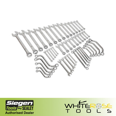 #ad Siegen by Sealey Multipurpose Spanner Set 50pc 6 32mm Combination Offset Ring GBP 105.99